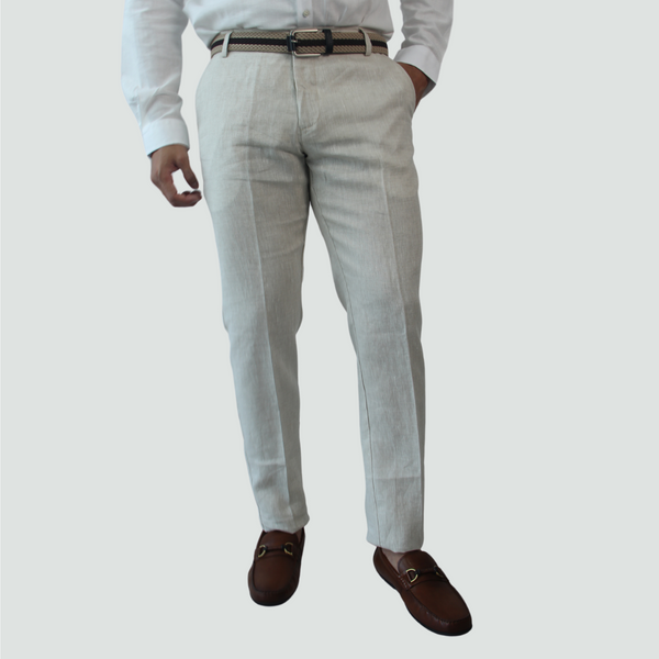 Pantalon Lino Clásico JS Hombre Natural