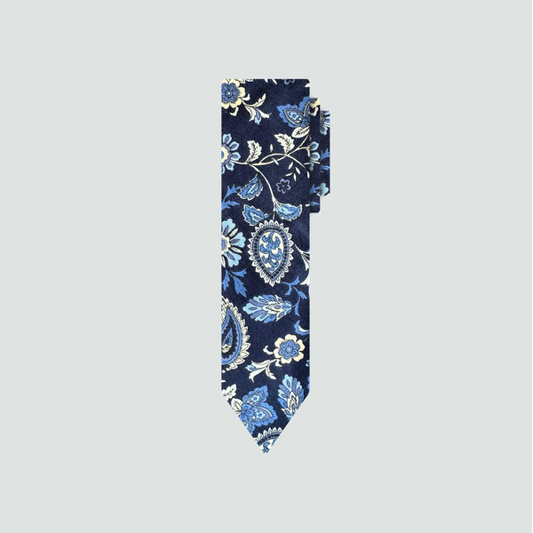 Corbata Navy Blue Flowers Jon Sonen