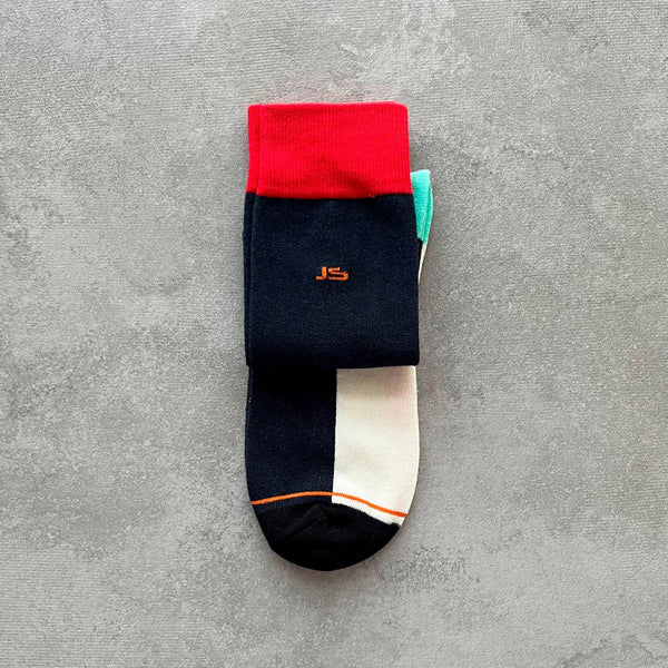 Calcetín Media Caña Jon Sonen Casual Hombre Navy - JON SONEN COLOMBIA