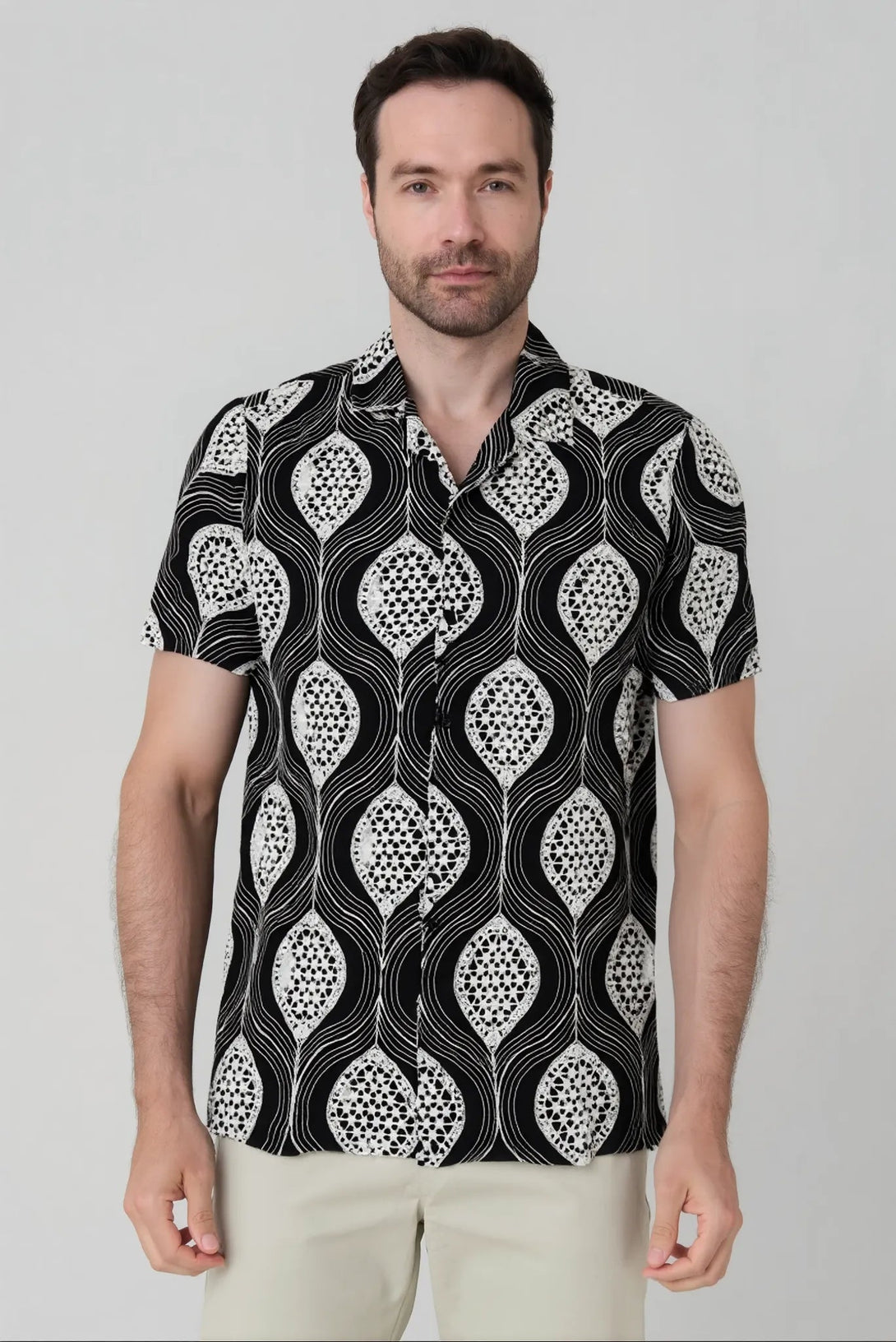 Camisa Manga Corta bordada Jon Sonen - JON SONEN COLOMBIA