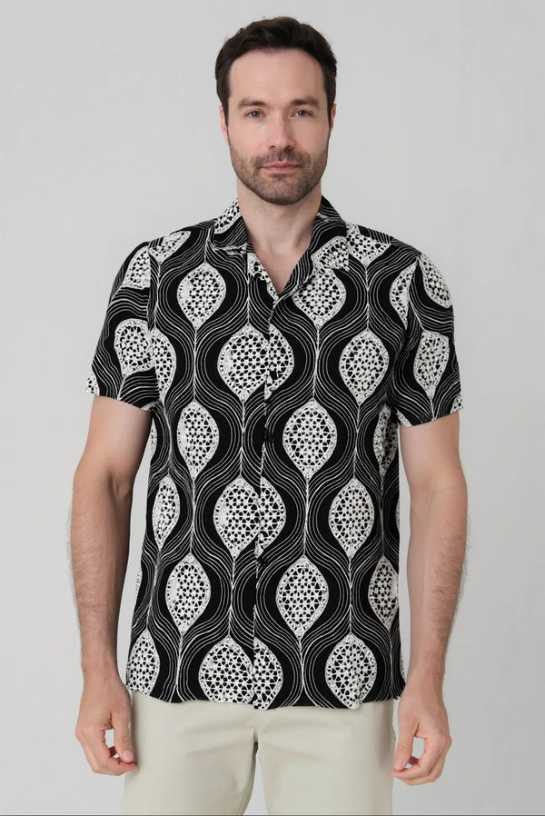 Camisa Manga Corta bordada Jon Sonen - JON SONEN COLOMBIA