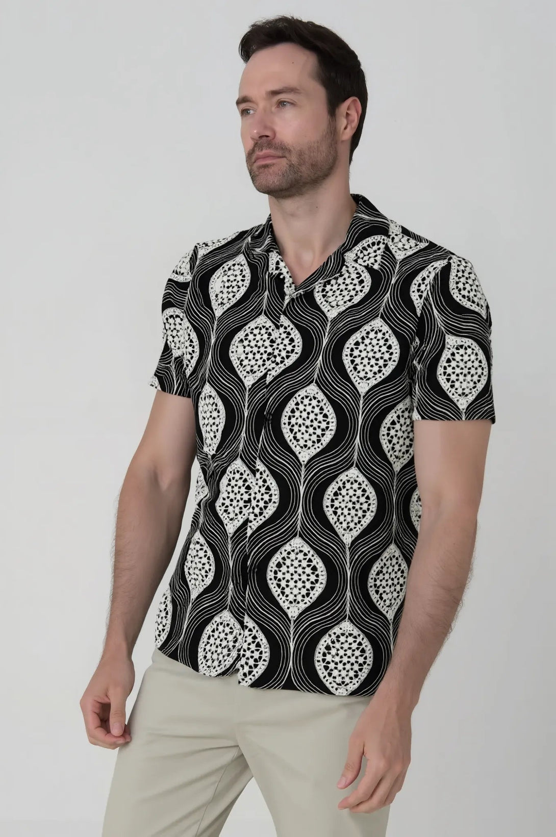 Camisa Manga Corta bordada Jon Sonen - JON SONEN COLOMBIA