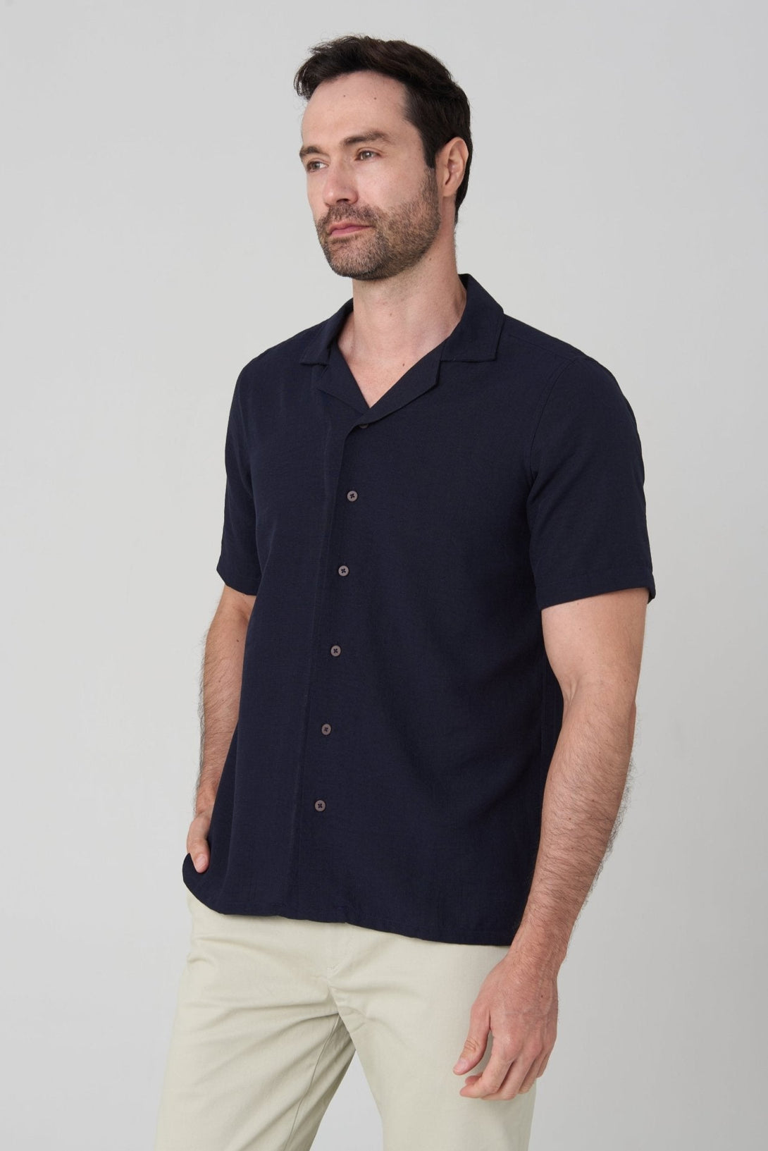 Camisa manga corta cuello sport baru - JON SONEN COLOMBIA