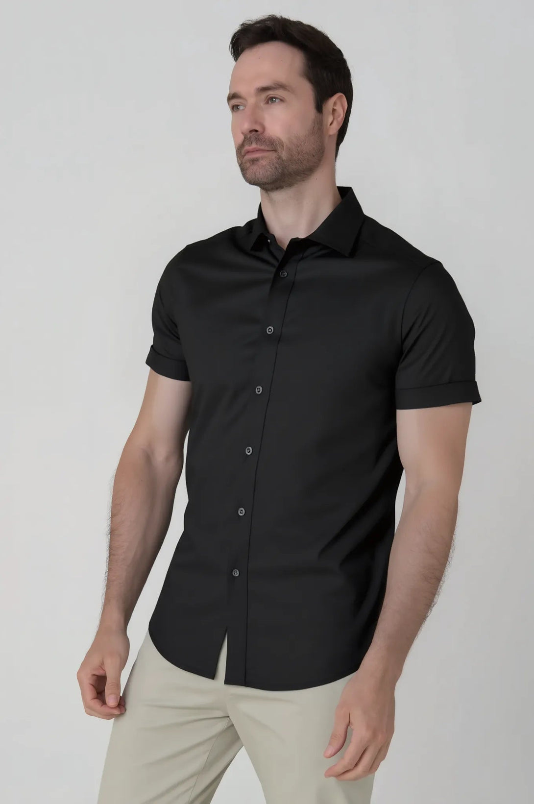 Camisa Manga Corta Efecto Denim Jon Sonen - JON SONEN COLOMBIA