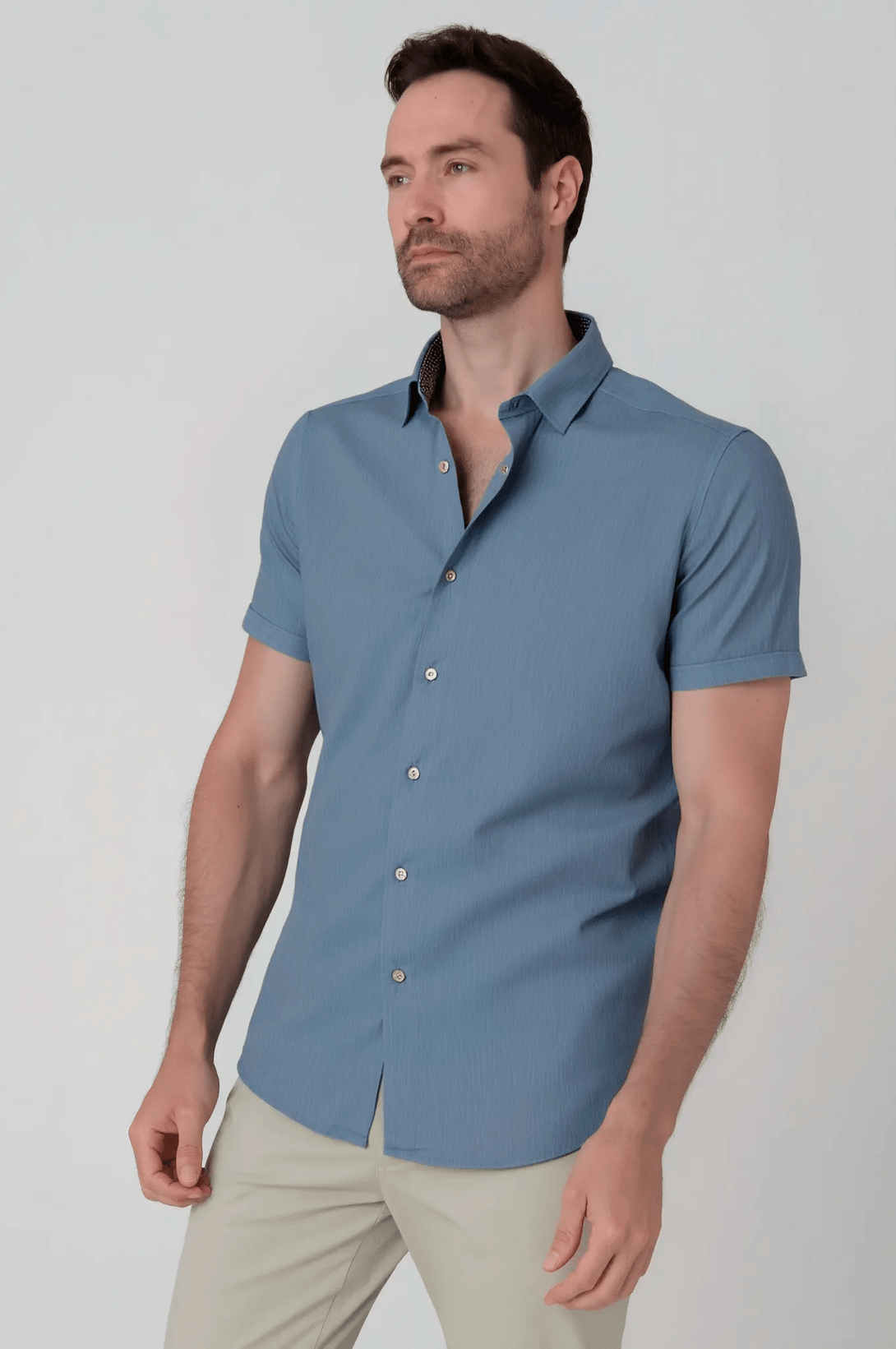 Camisa Manga Corta Jon Sonen Lino - Algodón - JON SONEN COLOMBIA
