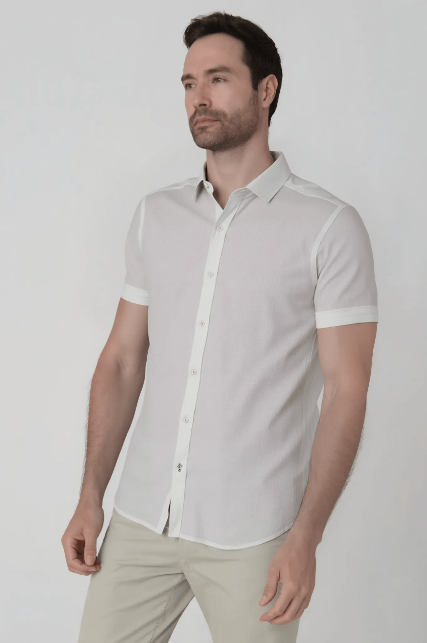 Camisa Manga Corta Lino / Tencel Jon Sonen - JON SONEN COLOMBIA
