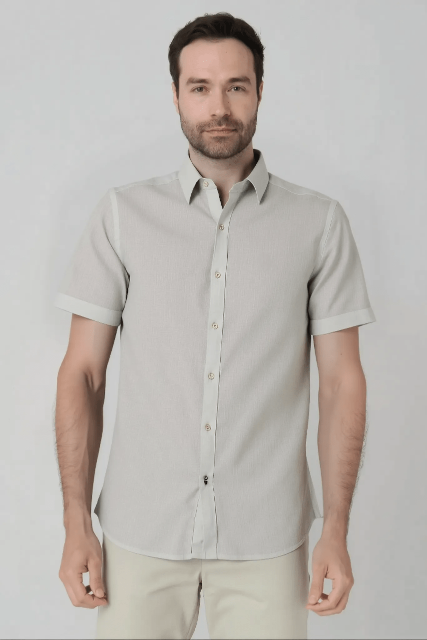 Camisa Manga Corta Lino / Tencel Jon Sonen - JON SONEN COLOMBIA