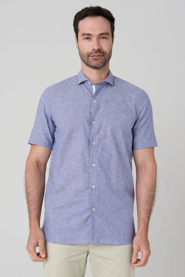 Camisa manga corta paris navy - JON SONEN COLOMBIA