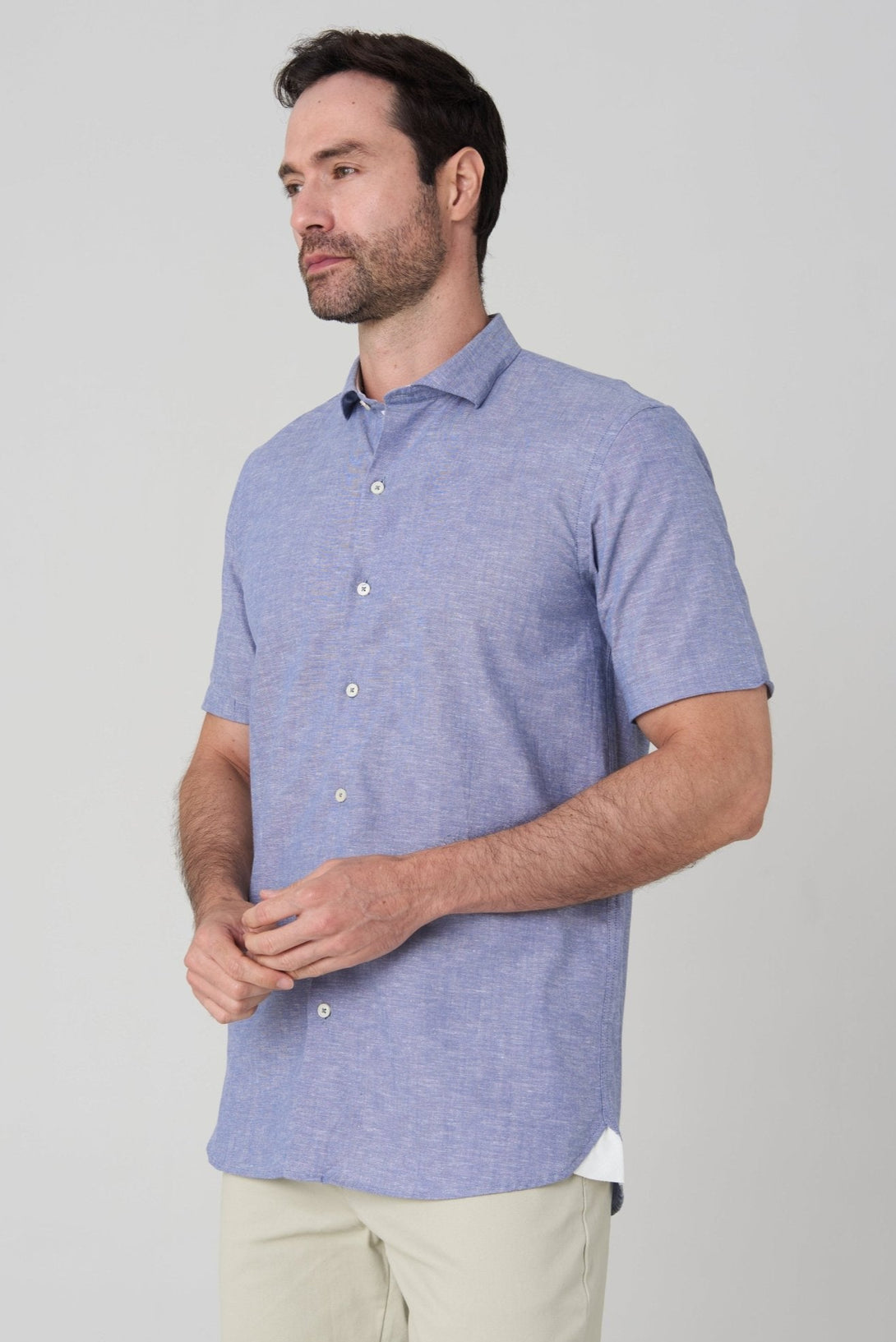 Camisa manga corta paris navy - JON SONEN COLOMBIA