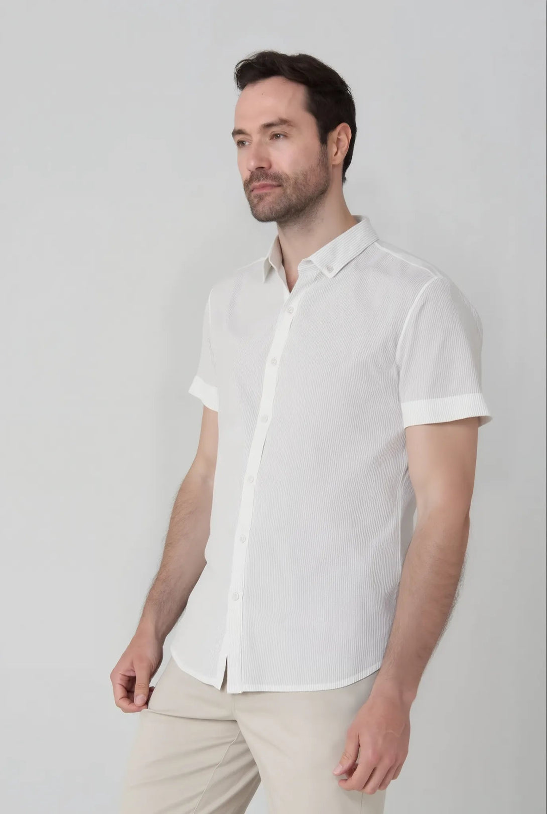 Camisa Manga Corta Textura Jon Sonen Casual - JON SONEN COLOMBIA
