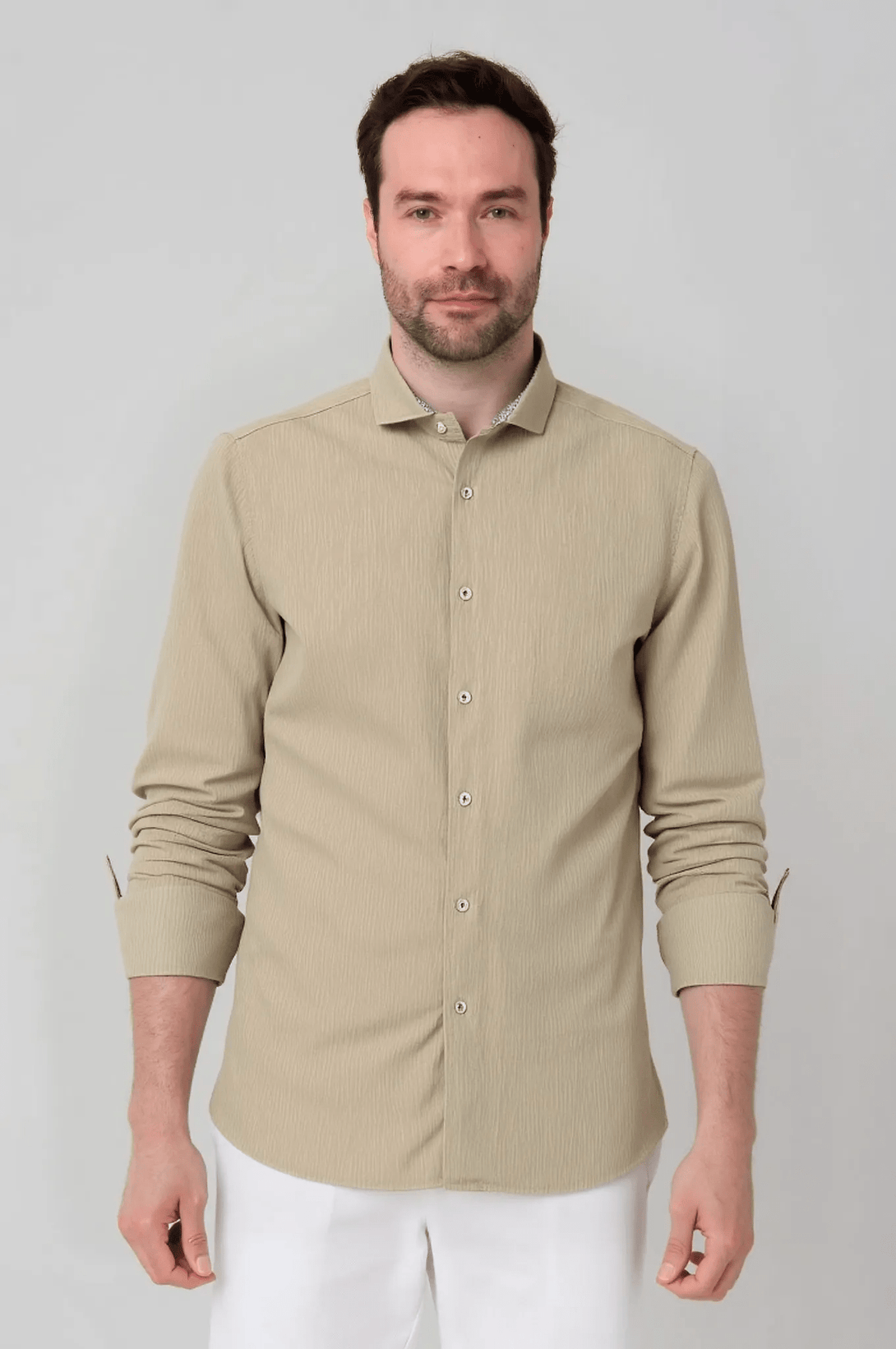 Camisa Manga Larga Jon Sonen Lino / Algodón - JON SONEN COLOMBIA
