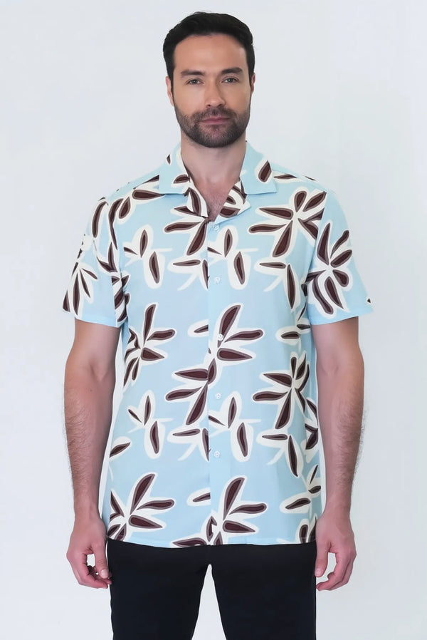 Camisa mc cuello sport estampada - JON SONEN COLOMBIA