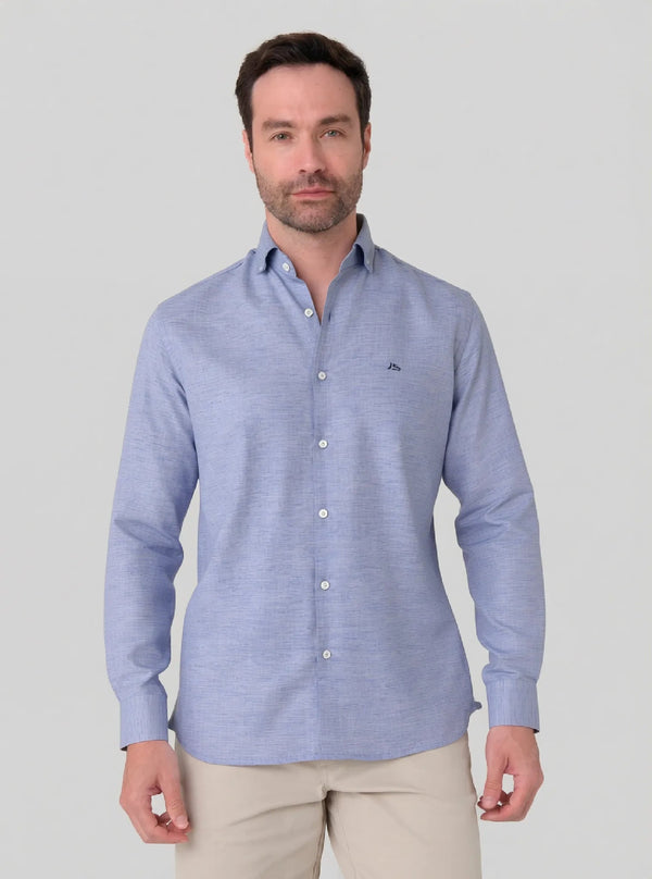 camisa ml celeste jaspeado js - JON SONEN COLOMBIA