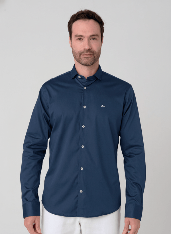 camisa ML con contrastes en cuello - JON SONEN COLOMBIA