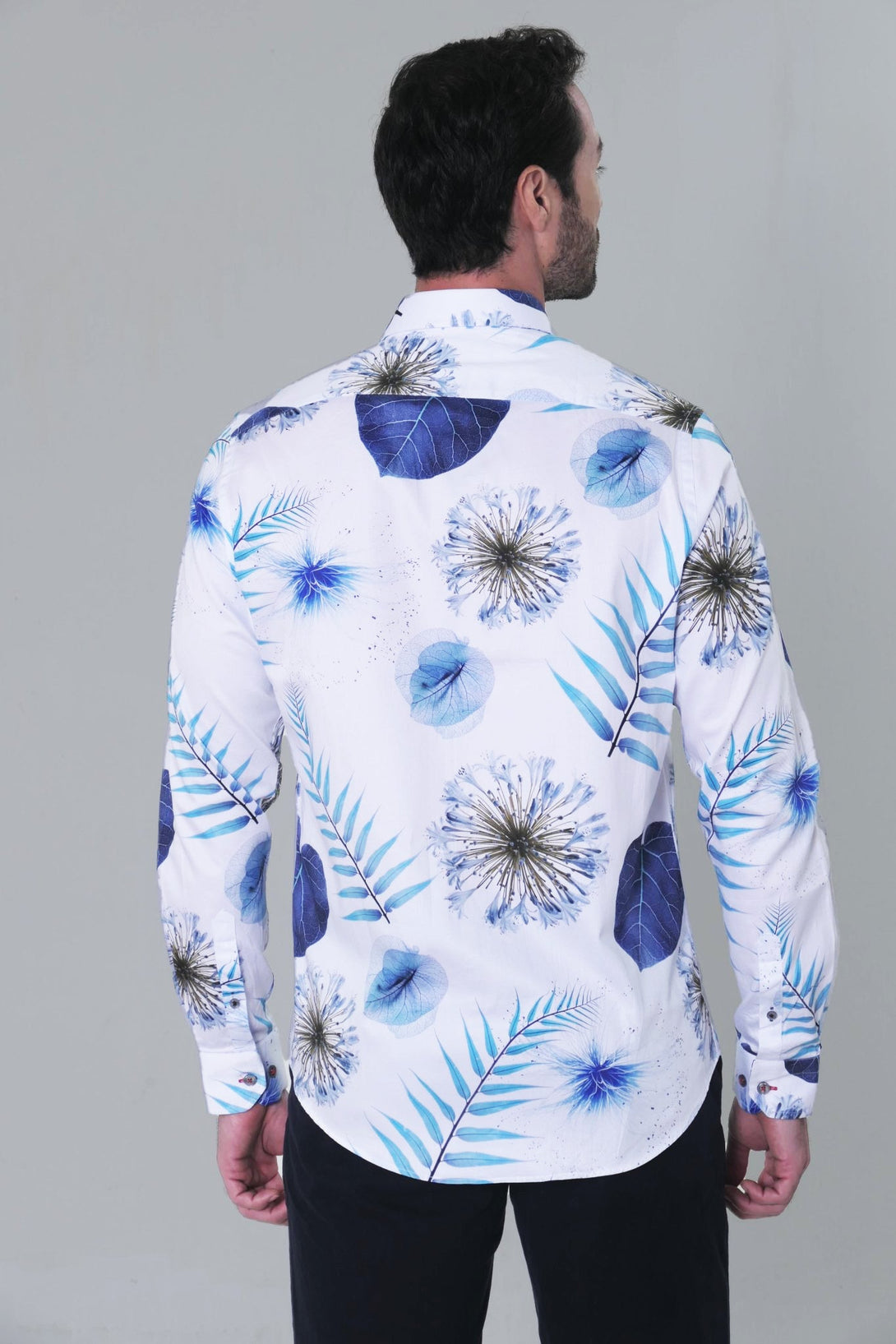 Camisa ML Privé Hombre Estampado Hojas - JON SONEN COLOMBIA