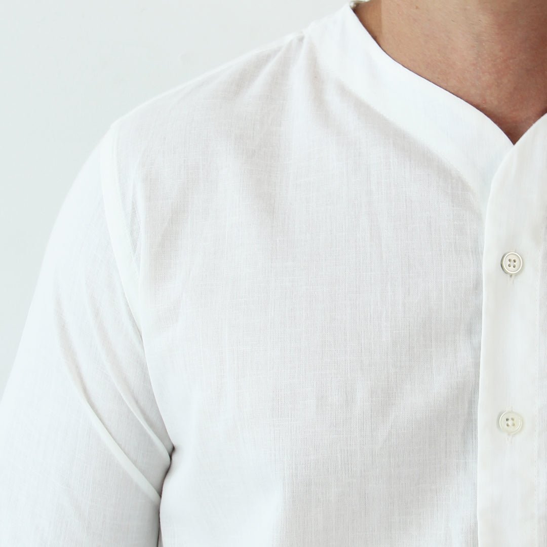 Camisa ML Summer Js Hombre Blanco - JON SONEN COLOMBIA