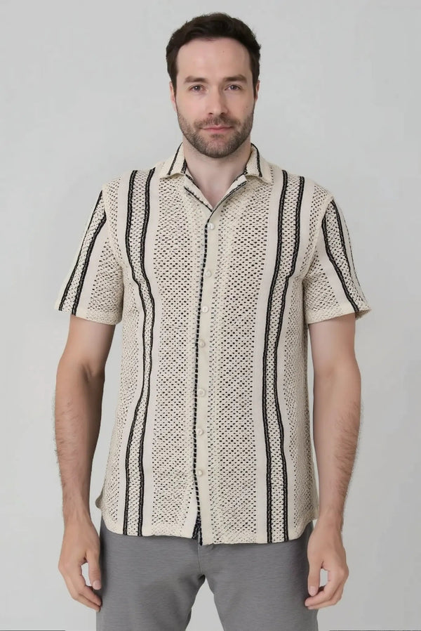 Camisa sport tejida manga corta Jon Sonen - JON SONEN COLOMBIA