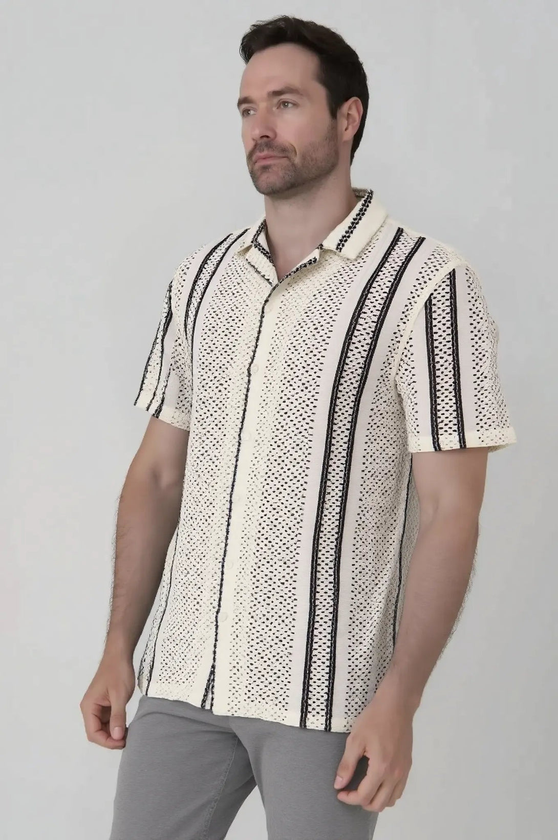 Camisa sport tejida manga corta Jon Sonen - JON SONEN COLOMBIA