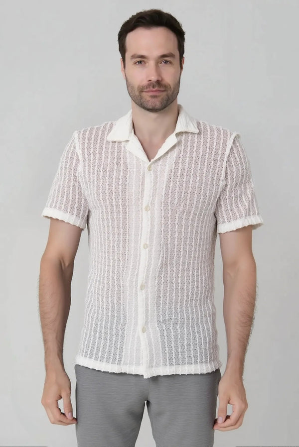 Camisa tejida manga corta Jon Sonen - JON SONEN COLOMBIA