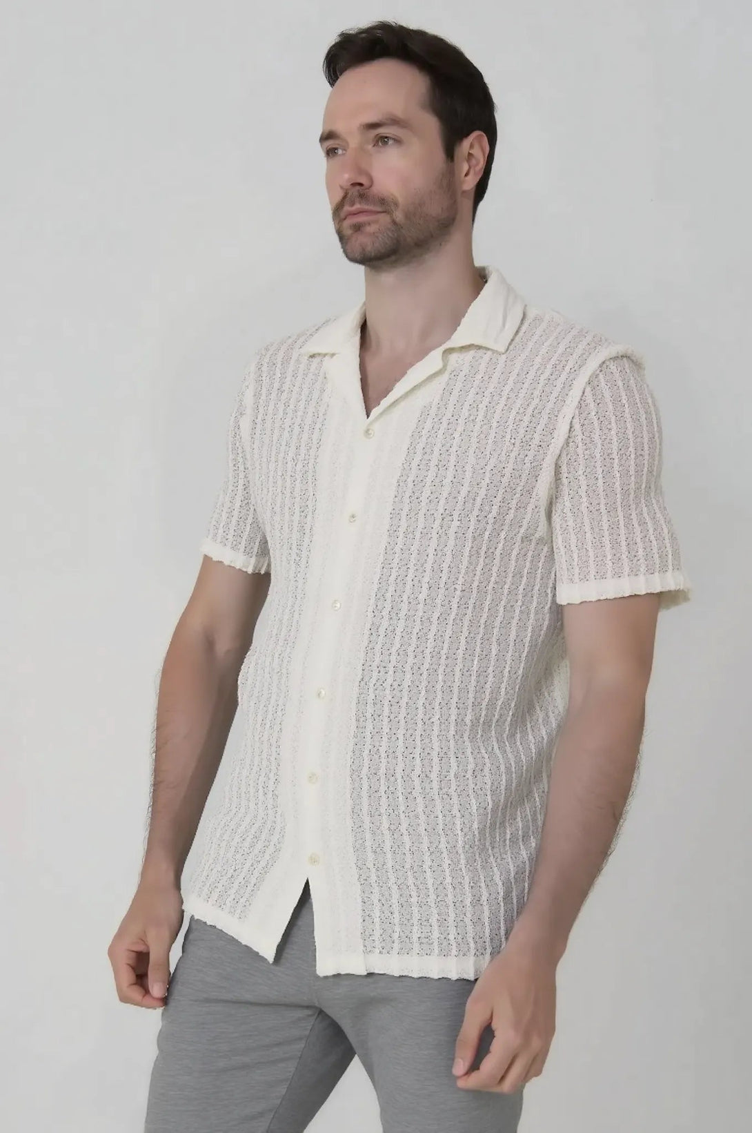 Camisa tejida manga corta Jon Sonen - JON SONEN COLOMBIA