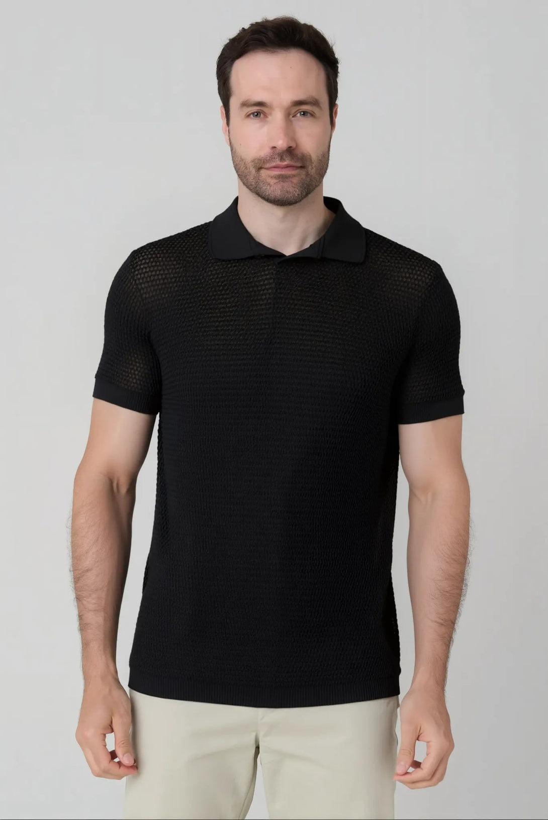 Camisa Tipo Polo Jon Sonen Negro - JON SONEN COLOMBIA