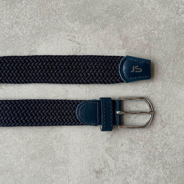 Correa Trenzada Js Solida Hombre Navy - JON SONEN COLOMBIA