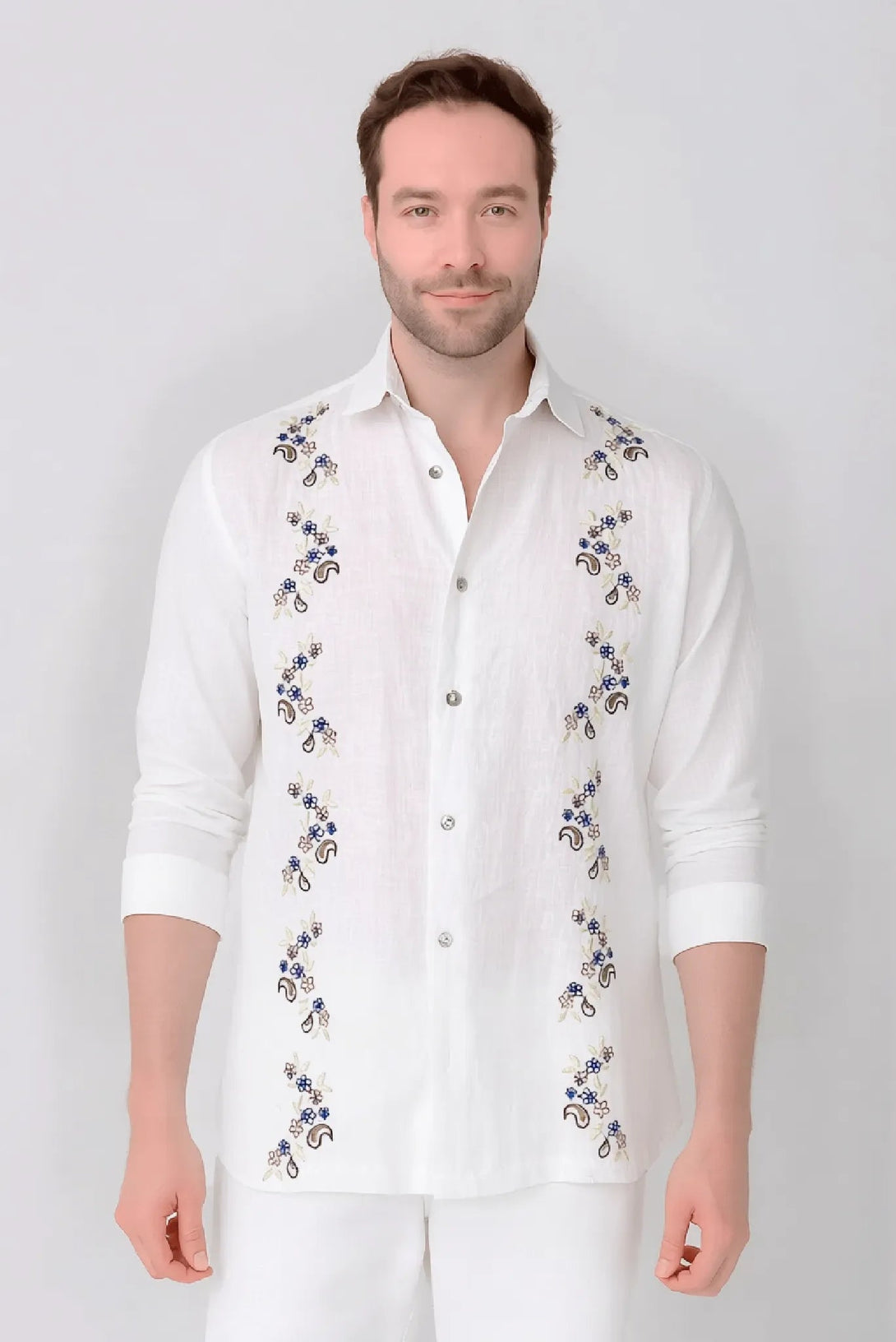 Guayabera JS ml bordada - JON SONEN COLOMBIA
