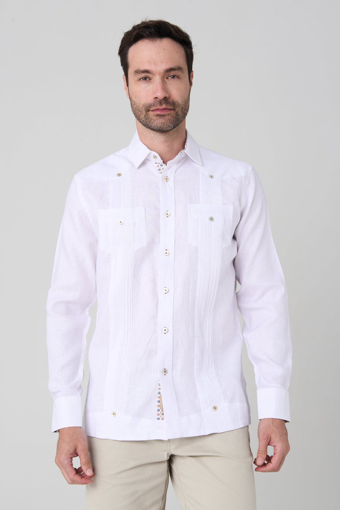 Guayabera presidencial Jon Sonen linen - JON SONEN COLOMBIA