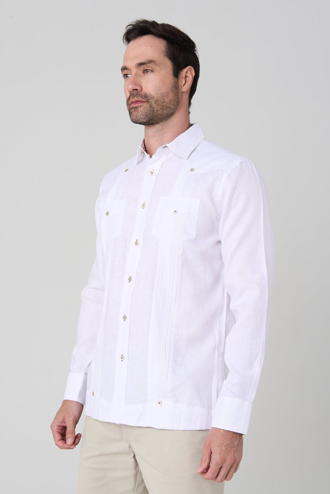 Guayabera presidencial Jon Sonen linen - JON SONEN COLOMBIA