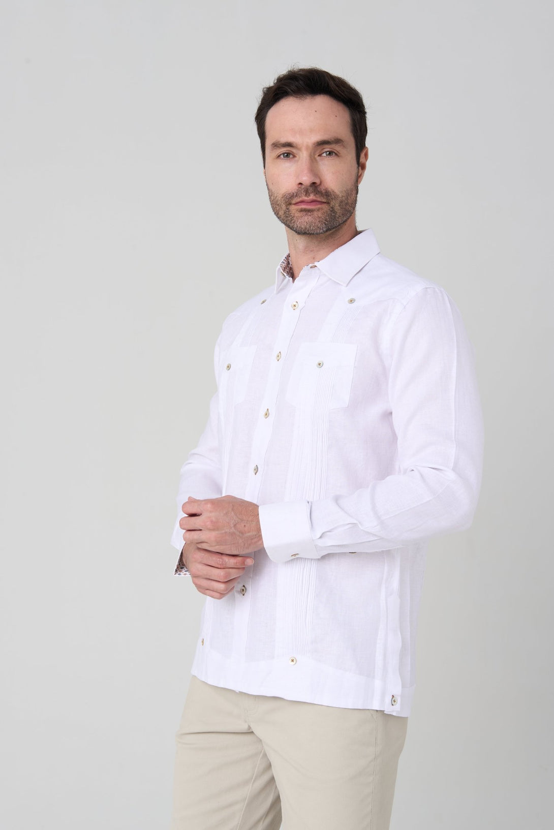 Guayabera presidencial Jon Sonen linen - JON SONEN COLOMBIA