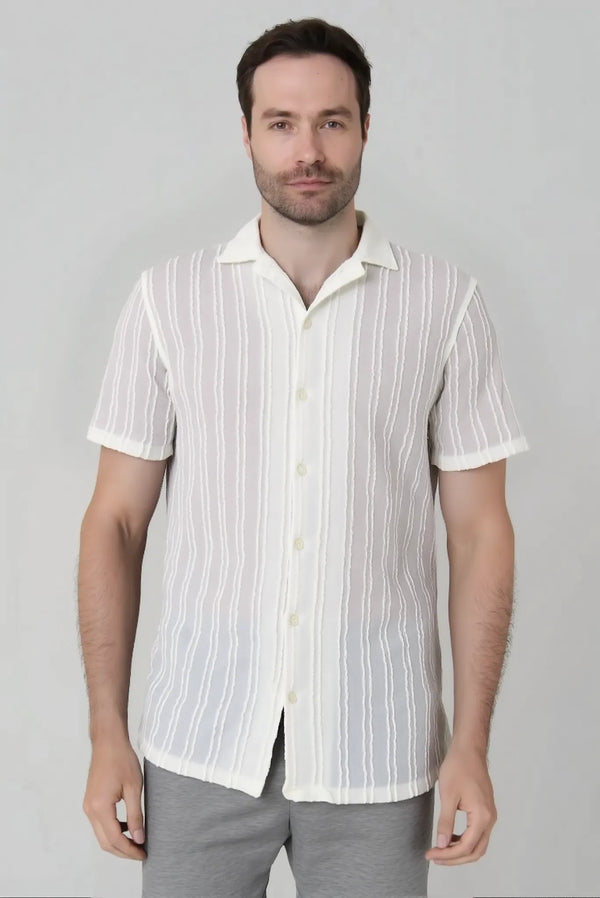 Camisa tejida manga corta Jon Sonen