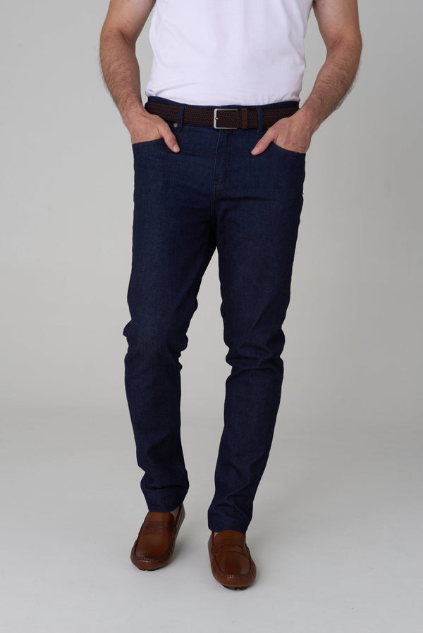 Jeans semi skin Jon Sonen azul petroleo - JON SONEN COLOMBIA
