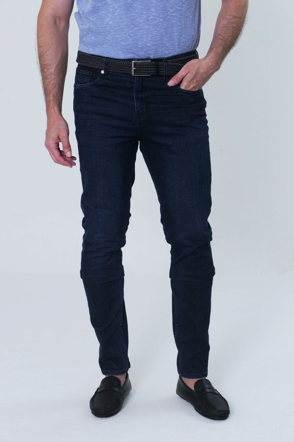 Jeans Semi Skin Jon Sonen Hombre Azul Denim - JON SONEN COLOMBIA