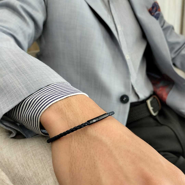 Manilla Trenzada Js Hombre Navy - JON SONEN COLOMBIA
