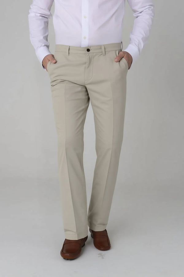 Pantalón Clásico Beige en Lino y Algodón - JON SONEN COLOMBIA
