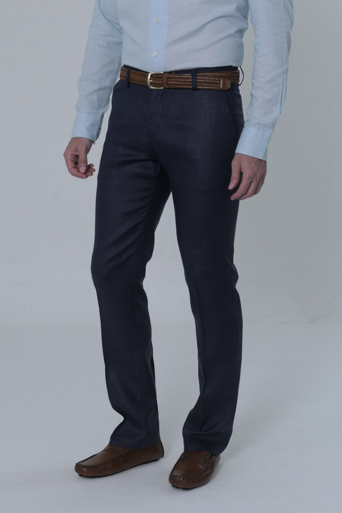 Pantalón Clásico JS Lino Hombre Navy - JON SONEN COLOMBIA
