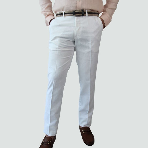Pantalon Clásico Xion Js Hombre Blanco - JON SONEN COLOMBIA