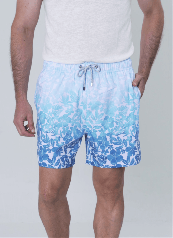 Pantaloneta Estampada Hibisco Hombre - JON SONEN COLOMBIA