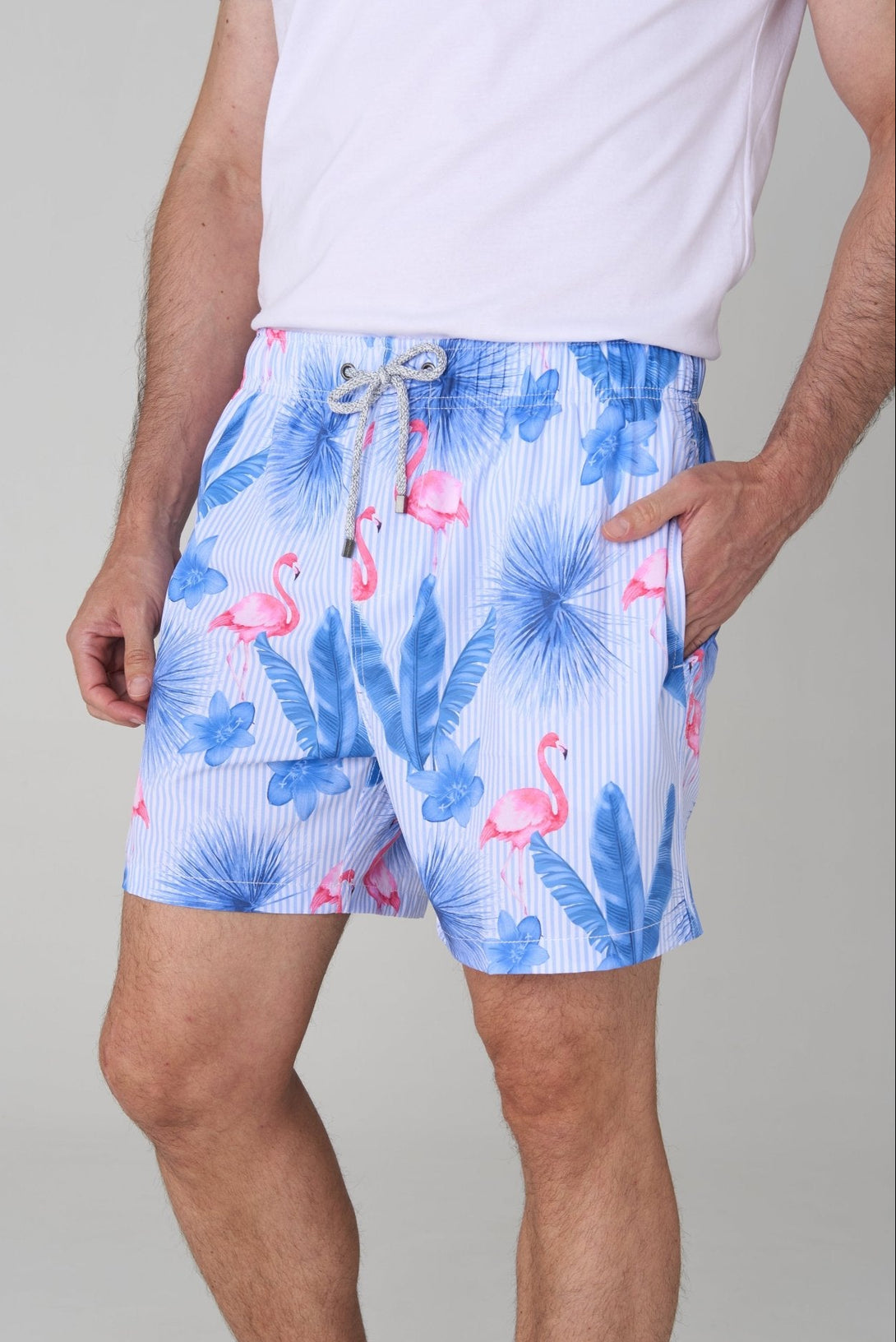 Pantaloneta stripy flamingos - JON SONEN COLOMBIA