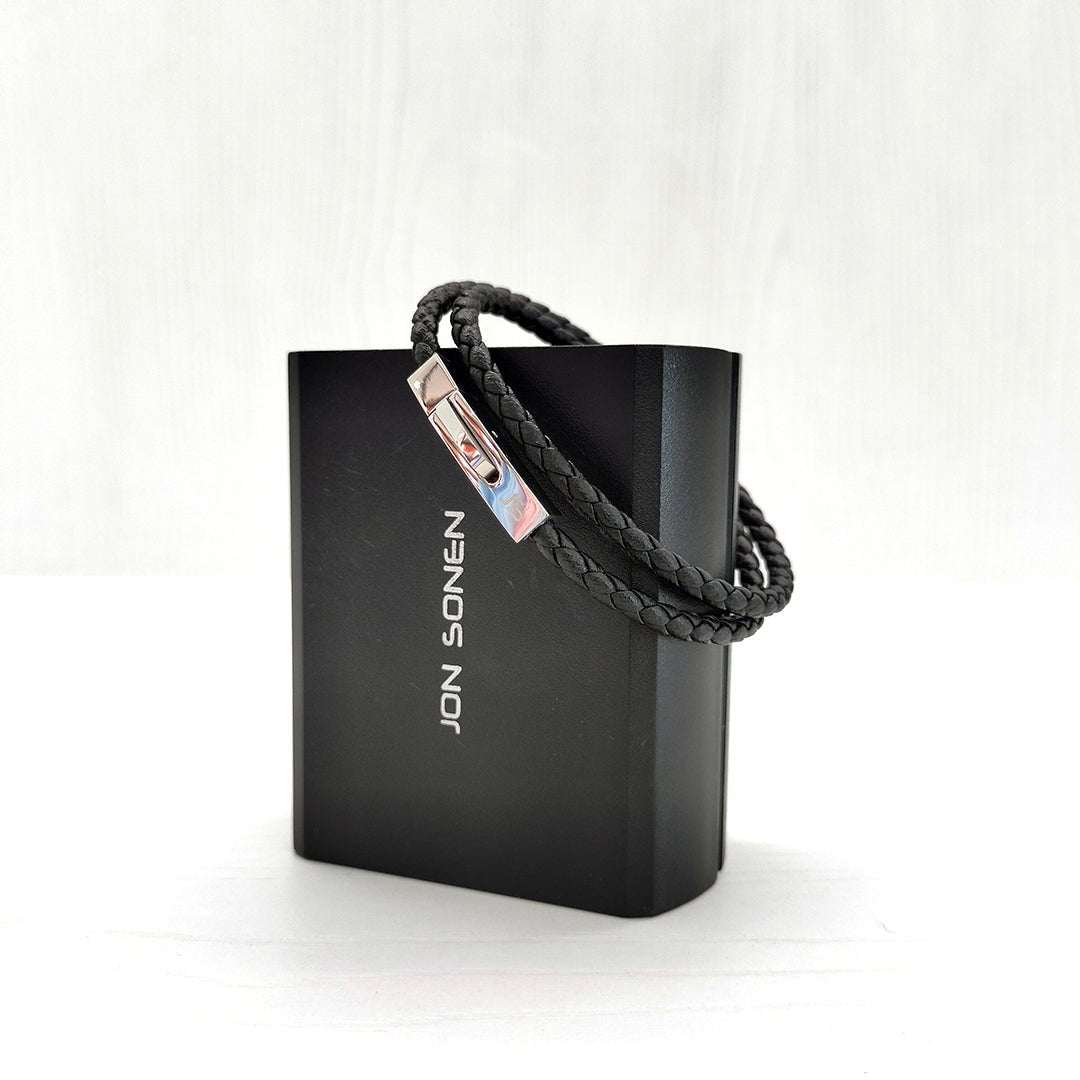 Pulsera En Cuero Jon Sonen Hombre - JON SONEN COLOMBIA