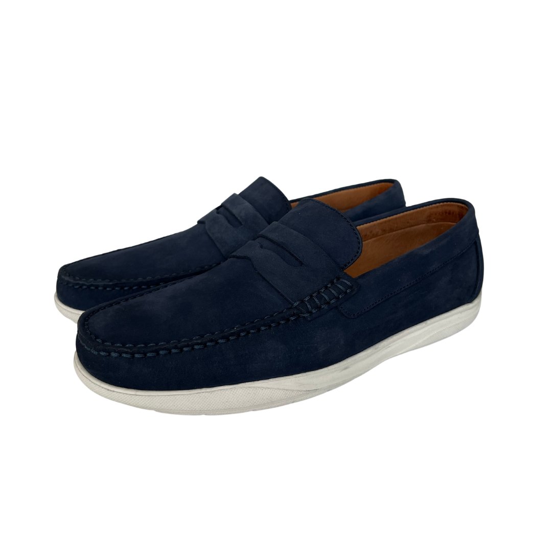 Zapato Casual Mocasin Nobuck Hombre Navy - JON SONEN COLOMBIA
